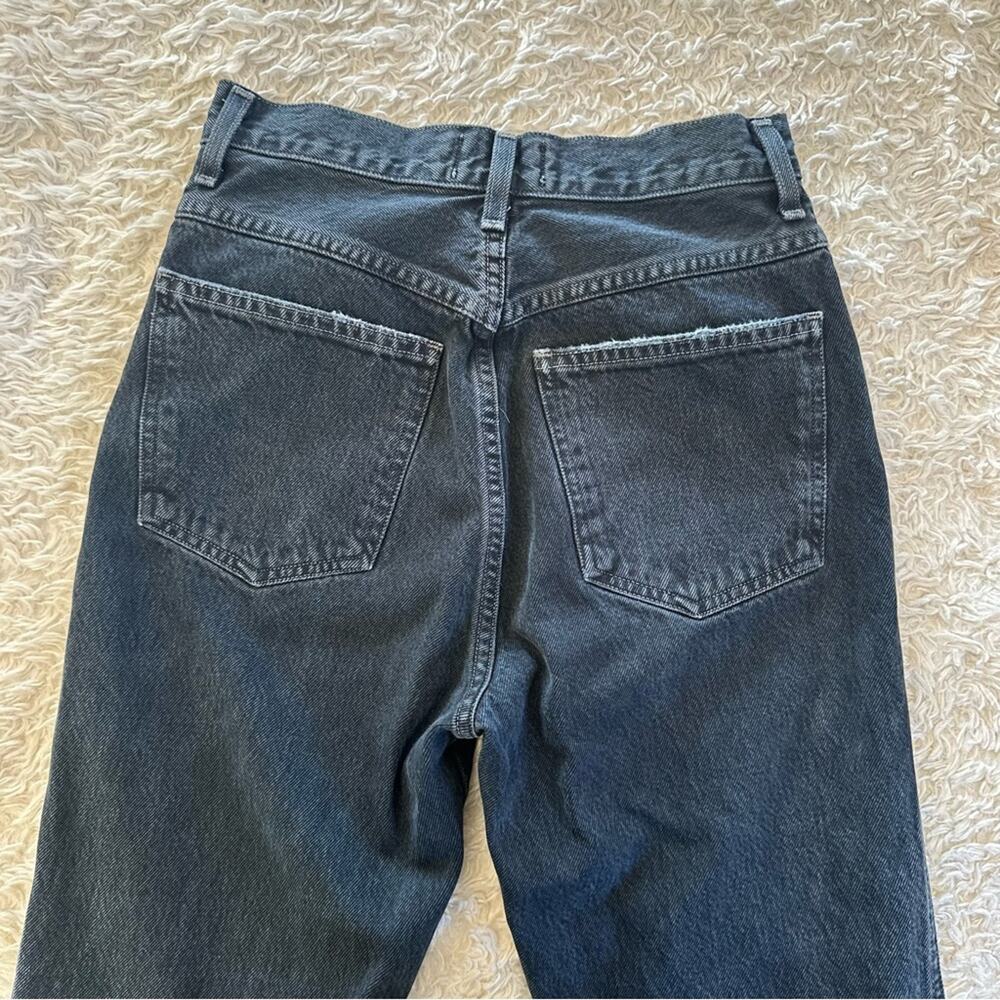 AGOLDE Women's Pinch Waist High Rise Kick Jeans Size 25 Pepper Black Cotton - Picture 7 of 9